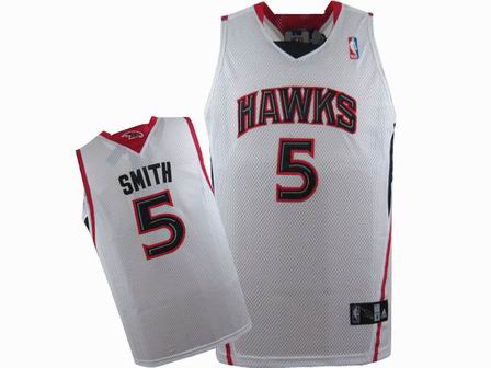 NBA Atlanta Hawks #5 Josh Smith White Jersey