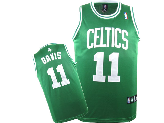 NBA Boston Celtics #11 Glen Davis Green Jersey white number