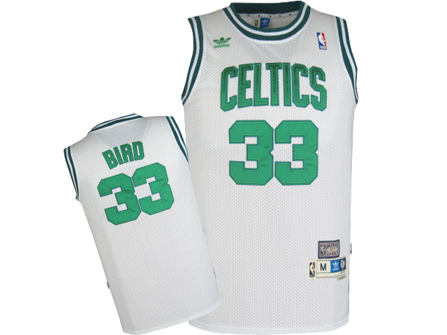 NBA Boston Celtics #33 Larry Bird white Jersey swingman