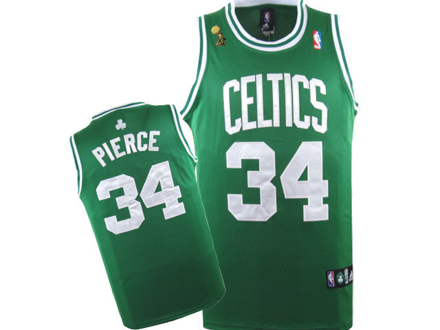 NBA Boston Celtics #34 Paul Pierce Green jersey  Champion Patch