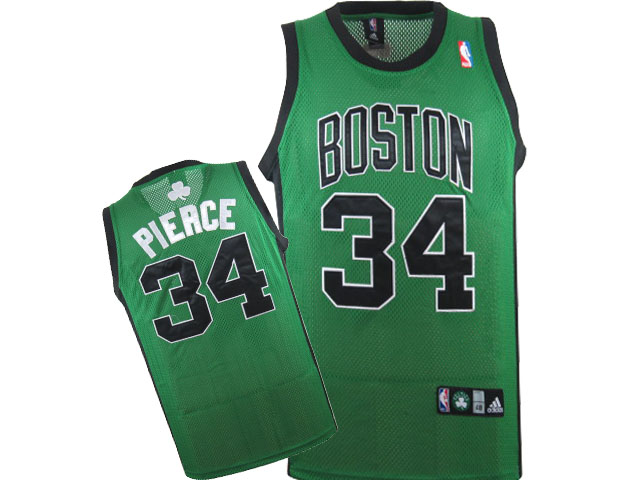 NBA Boston Celtics #34 Paul Pierce Green jersey Black number swingman