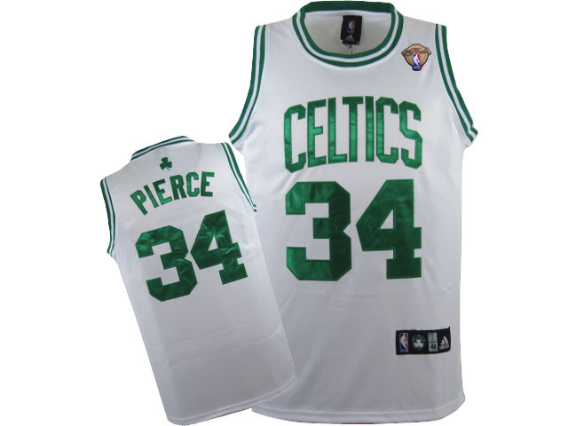 NBA Boston Celtics #34 Paul Pierce white jersey Final patch