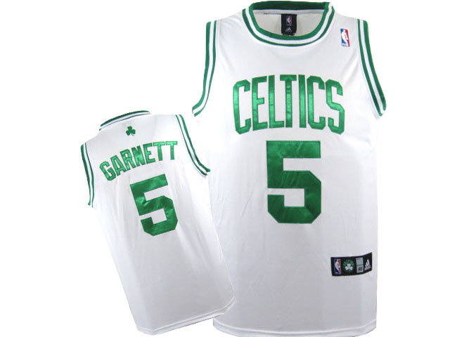 NBA Boston Celtics #5 Kevin Garnett white Jersey