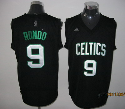NBA Boston Celtics #9 Rondo Black green Jersey