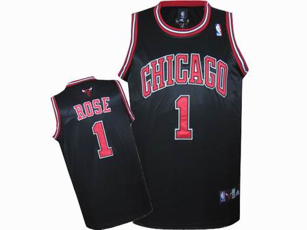 NBA Chicago Bulls #1 Derrick Rose Black Jersey