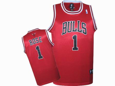 NBA Chicago Bulls #1 Derrick Rose red Jersey
