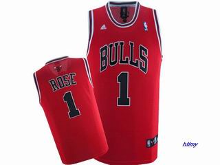 NBA Chicago Bulls #1 Derrick Rose red Swingman Jersey