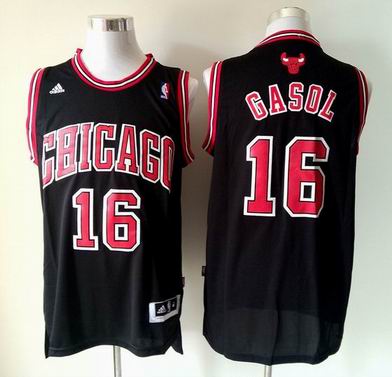 NBA Chicago Bulls #16 Gasol black Jersey