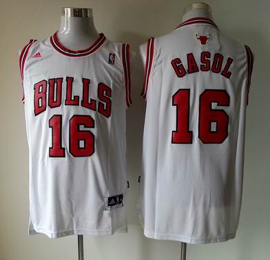 NBA Chicago Bulls #16 Gasol white Jersey
