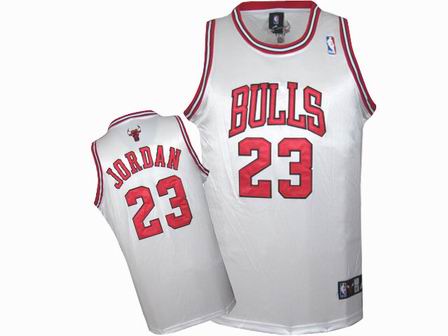 NBA Chicago Bulls #23 Michael Jordan White Jersey