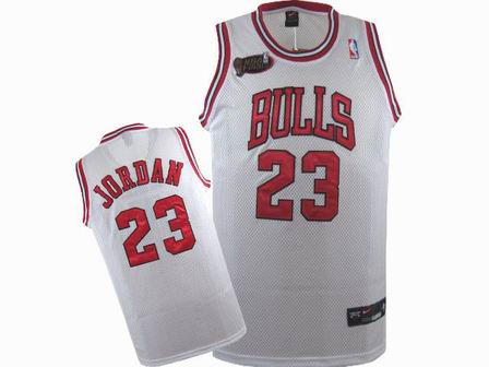 NBA Chicago Bulls #23 Michael Jordan White Swingman Jersey Final Patch