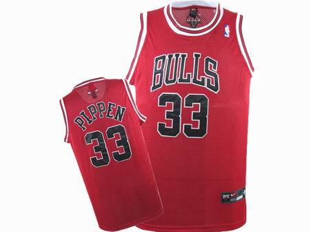 NBA Chicago Bulls #33 Scottie Pippen Red Swingman Jersey