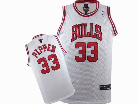 NBA Chicago Bulls #33 Scottie Pippen White Swingman Jersey