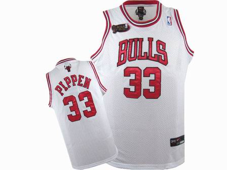 NBA Chicago Bulls #33 Scottie Pippen White Swingman Jersey Final Patch