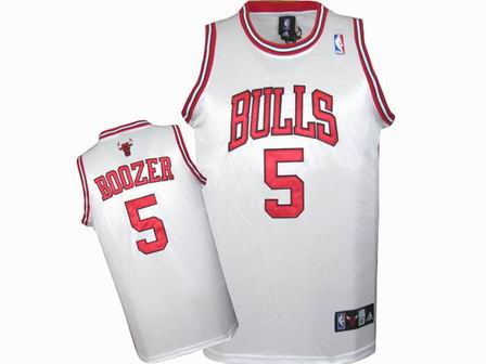 NBA Chicago Bulls #5 Carlos Boozer White Jersey