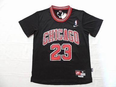 NBA Chicago Bulls 23 Jordan black jersey