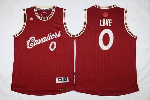 NBA Cleveland Cavaliers #0 Love red christmas day jersey