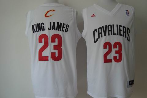 NBA Cleveland Cavaliers 23 King James white jersey
