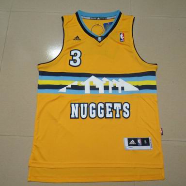 NBA Denver Nuggets #3 Iverson yellow Rainbow Jersey Revolution 30