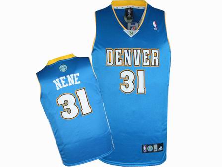 NBA Denver Nuggets #31 Nene baby blue