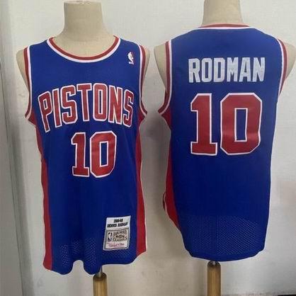 NBA Detroit Pistons #10 RODMAN blue jersey
