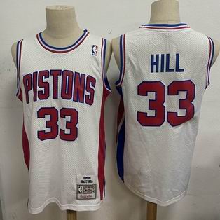 NBA Detroit Pistons #33 HILL white jersey