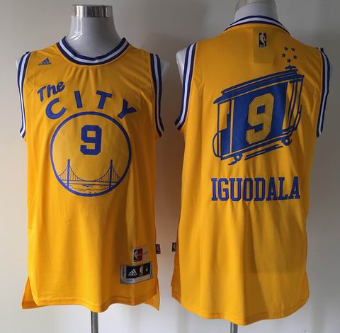 NBA Golden State Warriors #9 Iguodala yellow the city jersey