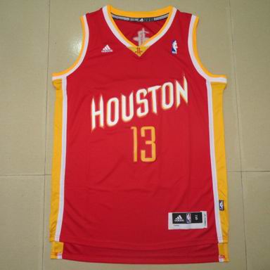 NBA Houston Rockets 13 Harden Red throwbck jersey