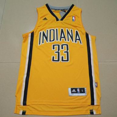 NBA Indiana Pacers 33 Garnger yellow jersey