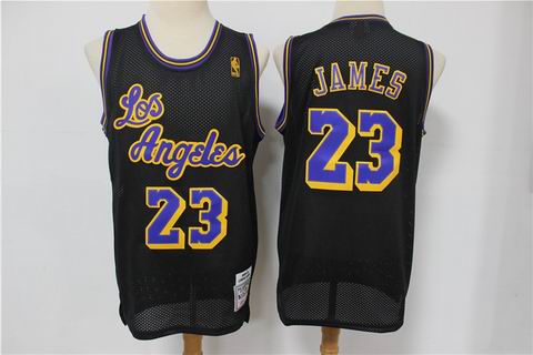 NBA LAKERS #23 JAMES black jersey latin