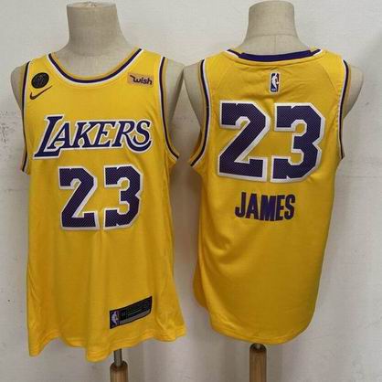 NBA LAKERS #23 JAMES yellow jersey