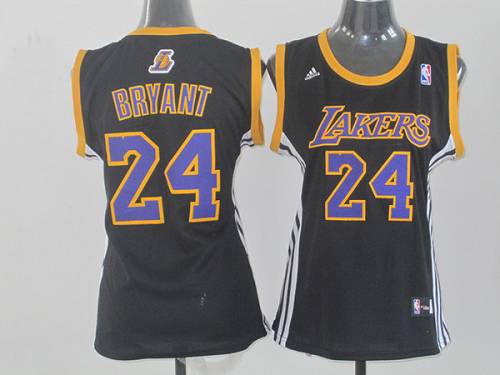 NBA Lakers #24 Kobe Bryant Black Women Fashion Jersey