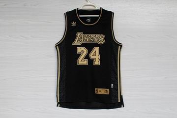 NBA Lakers #24 kobe bryant black Jersey golden number