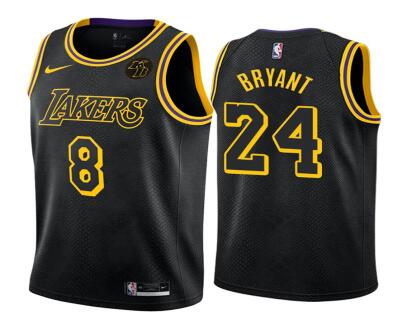 NBA Lakers #8 #24 bryant black jersey