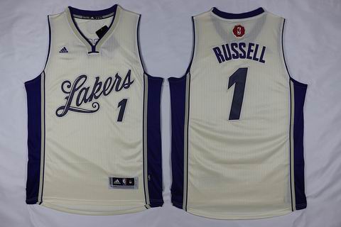 NBA Los Angeles Lakers #1 Russell white christmas day jersey