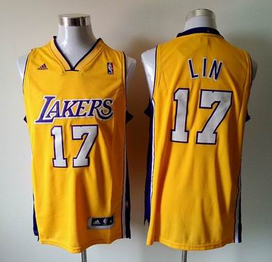NBA Los Angeles Lakers #17 Lin yellow jersey