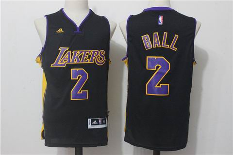 NBA Los Angeles Lakers #2 BALL black jersey