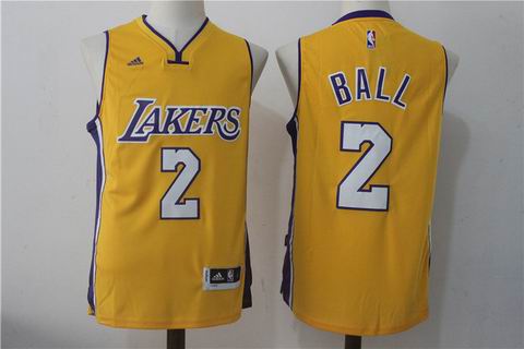 NBA Los Angeles Lakers #2 BALL yellow jersey