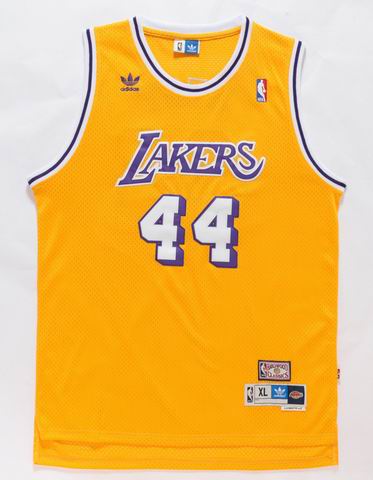 NBA Los Angeles Lakers #44 West yellow jersey