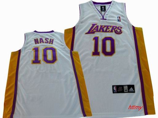 NBA Los Angeles Lakers 10 Nash white jersey