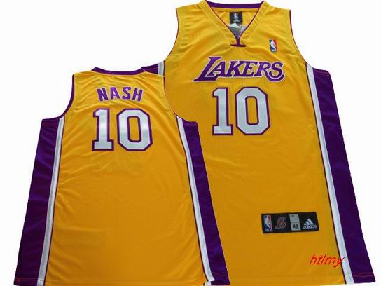 NBA Los Angeles Lakers 10 Nash yellow jersey