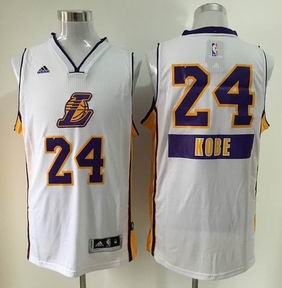 NBA Los Angeles Lakers 24 Kobe white christmas day jersey
