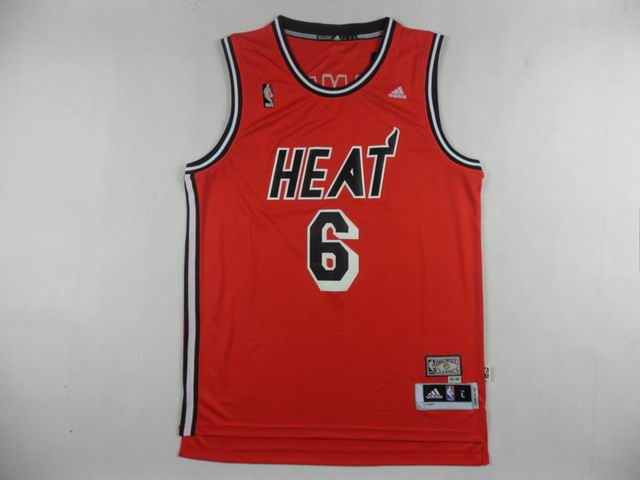NBA Miami Heat 6# James throwback red jersey