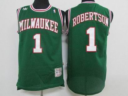 NBA Milwaukee Bucks #1 Robertson green jersey