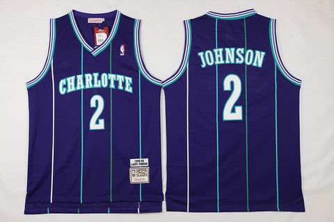 NBA New Orleans Hornets #2 Johnson purple Jersey swingman