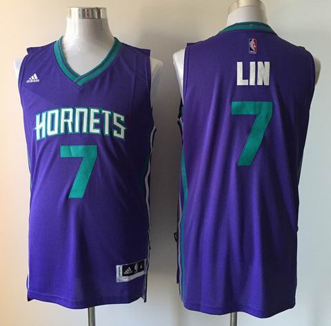NBA New Orleans Hornets 7 Lin purple jersey