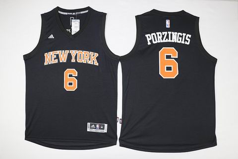 NBA New York Knicks #6 Porzingis black jersey