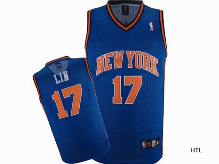 NBA New York Knicks 17 Jeremy Lin Blue Swingman Jersey