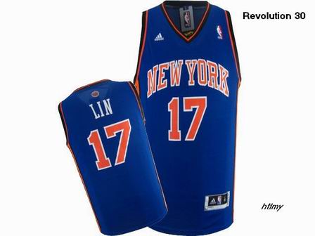 NBA New York Knicks 17 Jeremy Lin blue Jersey Revolution 30