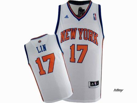 NBA New York Knicks 17 Jeremy Lin white Jersey